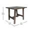 Flash Furniture Square 21.75 W, 21.75 L, Rubberwood (Parawood), Dark Gray LFS-4005-DKGRY-GG - alternate 7